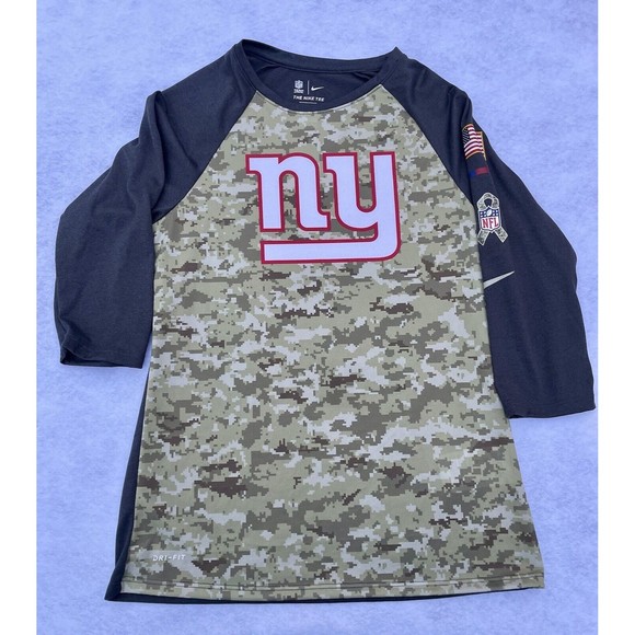 Nike Dri-Fit NY Giants NFL OnField Apparel Athletic Cut camo t-shirt size Small - Picture 1 of 10
